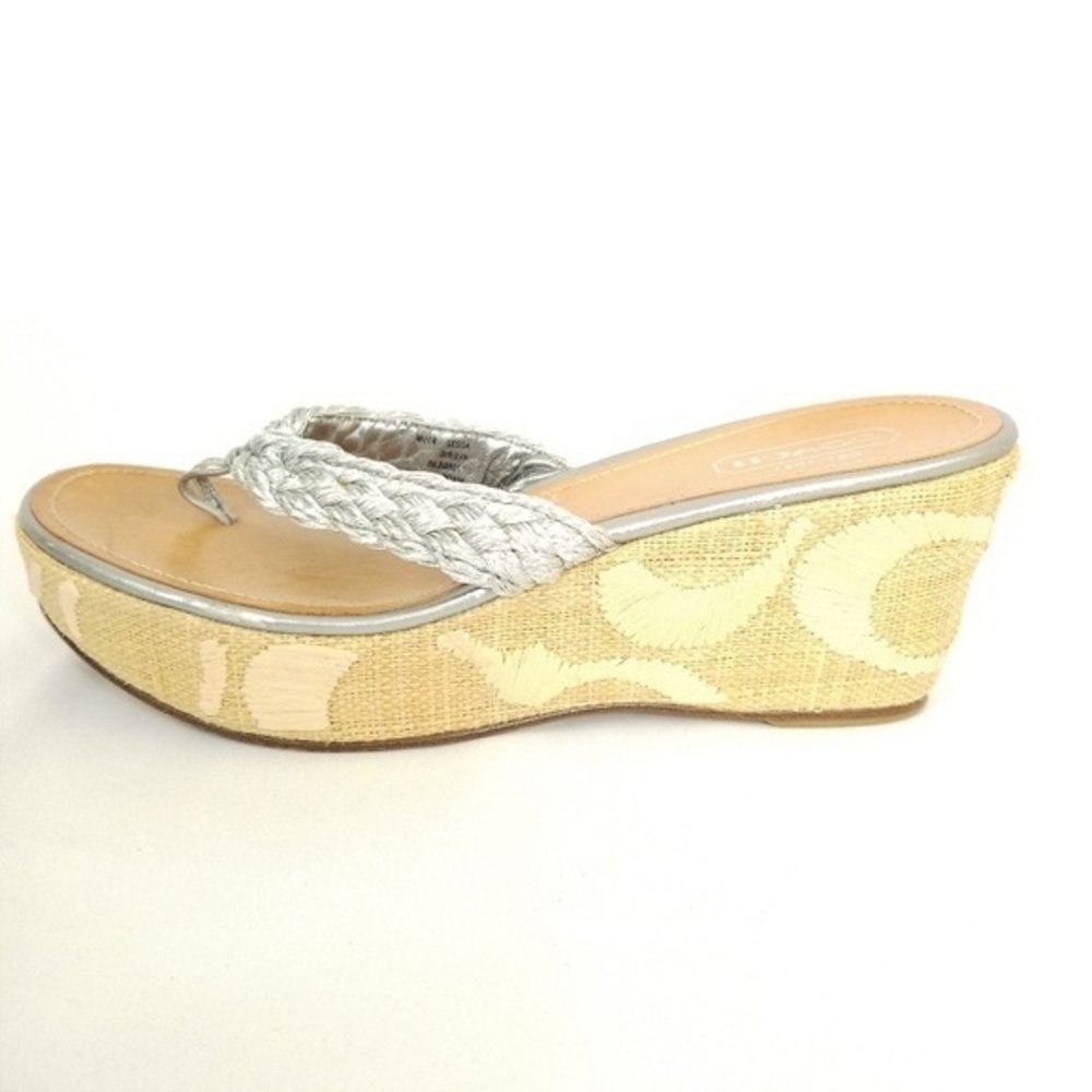 Coach Thong Sandals Wedge Heel